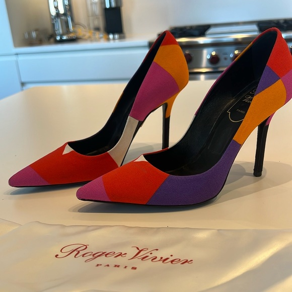 Roger Vivier multicolor canvas pumps - spring 2014 - hardly worn size 36 - Picture 2 of 7